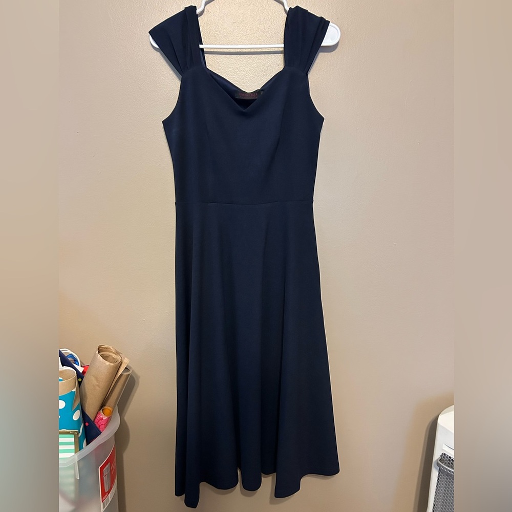 Elegant Navy Blue Women's Dress